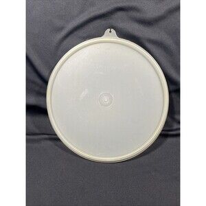 Vintage Tupperware Replacement Lids 229 Round Clear 8" Y Tab Seal